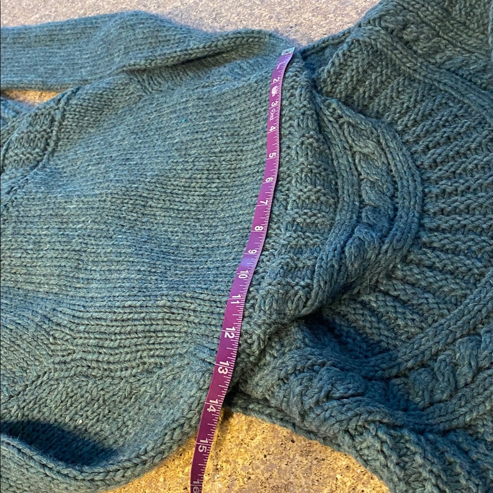 Elsamanda Knit Sweater Tie closure Ruffle or Shawl Collar Wool Alpaca Italy - Picture 12 of 17